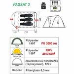 Фото №2 Палатка Helios PASSAT-3 трекинговая