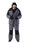фото Зимний костюм для работы URSUS Полюс (Термофайбер, Таслан) Серый с черным -25°C