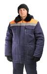Фото №3 Зимний костюм для работы URSUS Строитель-Легион т-синий с оранжевым (Смесовая ткань)