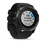 фото Спортивный навигатор Garmin FENIX 5X PLUS SAPPHIRE черные с черным ремешком