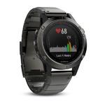 фото Спортивный навигатор Garmin FENIX 5 SAPPHIRE серые с металлическим браслетом (010-01688-21)