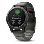 Фото №2 Спортивный навигатор Garmin FENIX 5X SAPPHIRE серые с металлическим браслетом (010-01733-03)