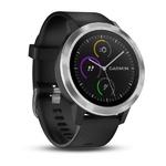 фото Спортивный навигатор Garmin VIVOACTIVE 3 серебристые с черным ремешком (010-01769-02)