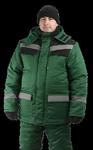 Фото №2 Зимний костюм для работы URSUS Передовик т-зеленый с черным (Смесовая ткань) -25°C
