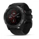 фото Спортивный навигатор Garmin FENIX 5 PLUS SAPPHIRE черные с черным ремешком