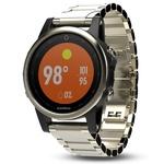 фото Спортивный навигатор Garmin FENIX 5S SAPPHIRE золотистые с металлическим браслетом (010-01685-15)