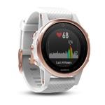 фото Спортивный навигатор Garmin FENIX 5S SAPPHIRE розовое золото с белым браслетом (010-01685-17)