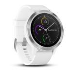 фото Спортивный навигатор Garmin VIVOACTIVE 3 серебристые с белым ремешком (010-01769-22)