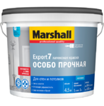 фото Краска для стен и потолков Marshall Export-7 база BW матовая 4,5 л