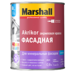 фото Краска фасадная Marshall Akrikor база BС матовая 0,9 л