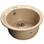 фото Кухонная мойка GranFest Rondo GF-R520 D518 мм композитная песочная