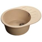 фото Кухонная мойка GranFest Rondo GF-R580L 579х448 мм композитная бежевая