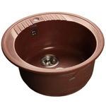 фото Кухонная мойка GranFest Rondo GF-R520 D518 мм композитная Красный Марс