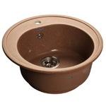 фото Кухонная мойка GranFest Rondo GF-R510 D508 мм композитная терракотовая