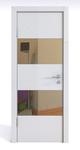 фото Межкомнатная шумоизоляционная дверь ДО-608 Белый глянец/бронза 200х60