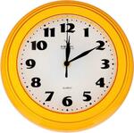 фото Часы настенные ВЕГА, Классика, 22,5 см, оранжевый кант