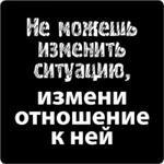 фото Магнит ЭВРИКА, Цитата великих людей, Не можешь изменить ситуацию, 5,5*5,5 см