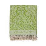 фото Плед Gant Home TIFFANY THROW 130x180см, зеленый, 55% хлопок, 40% шерсть, 5% полиамид