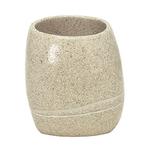 фото Stones Sand beige Стакан (полирезина/бежевый), 8,5х6,5х9,5 см