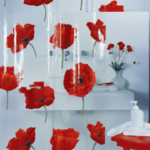 фото Штора для ванной Spirella Poppy, 180х200см, разноцветный