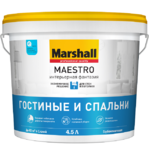 фото Краска для стен и потолков Marshall Maestro Интерьерная Фантазия глубокоматовая 4,5 л