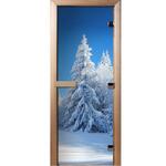 фото Дверь для сауны стеклянная Doorwood Фотопечать A079 800х2000 мм