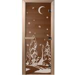 фото Дверь для сауны стеклянная Doorwood DW01251 Зима бронза 700х1900 мм