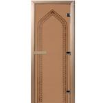 фото Дверь для сауны стеклянная Doorwood DW00081 Арка бронза матовая 700х1900 мм