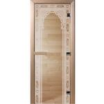 фото Дверь для сауны стеклянная Doorwood DW01028 Восточная арка прозрачная 800х2000 мм