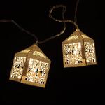фото Гирлянда декор Kaemingk домики светящиеся 220 см 12 led
