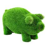 фото Декоративная садовая фигура покрытая травой Тпк полиформ Свинья 50см