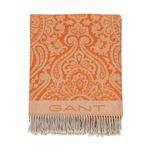 фото Плед Gant Home TIFFANY THROW 130x180см, оранжевый 55% хлопок, 40% шерсть, 5% полиамид