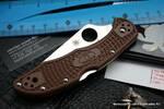 Фото №7 Нож Spyderco Delica Flat Ground Brown C11FPBN