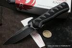 фото Нож-полуавтомат Ruger Knives Crack-Shot™ Compact, Ken Steigerwalt Design, Blackwashed Plain Blade 80 мм. CRR1201K (CRKT)