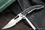 фото Складной нож CRKT 5473 Flavio Ikoma Design Fossil IKBS Flipper, Satin Finish Combo Blade, Steel Handle with G10 Inlays