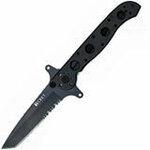 фото Нож складной Kit Carson M16 Combo Tanto Aluminum Black 90 мм. CR-M16-13SF (CRKT)