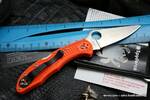 Фото №2 Нож Spyderco Delica 4 Flat Ground Orange FRN 11FPOR