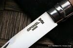 Фото №2 Нож Opinel №8 Trekking, нержавеющая сталь, рукоять бук, гравировка сурок, козел и эдельвейс, темляк