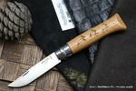 фото Нож Opinel 8 Animalia Deer орнамент Олень, рукоять дуб