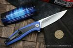 Фото №2 Нож Кершау K4037BLU Atmos - нож складной, синий G10/карбон, клинок 8Cr13MOV сатин