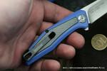Фото №5 Нож Кершау K4037BLU Atmos - нож складной, синий G10/карбон, клинок 8Cr13MOV сатин