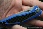 Фото №6 Нож Кершау K4037BLU Atmos - нож складной, синий G10/карбон, клинок 8Cr13MOV сатин