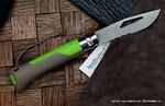 Фото №4 Нож Opinel Outdoor Earth 8 нержавеющая сталь, пластиковая рукоять, зеленый