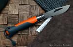 Фото №2 Нож Opinel Outdoor Earth 8 нержавеющая сталь, пластиковая рукоять, оранжевый