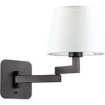 фото Бра Odeon Light Edwin 4102/1W черное с бежевым E27 1х40W 220V