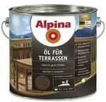 фото Масло для террас Alpina шелковисто-глянцевое темное 2,5 л
