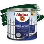 фото Эмаль по ржавчине Alpina Direkt auf Rost гладкая RAL 6005 зеленая 0,75 л
