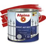 фото Эмаль по ржавчине Alpina Direkt auf Rost гладкая RAL 3000 красная 0,75 л