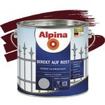 фото Эмаль по ржавчине Alpina Direkt auf Rost гладкая RAL 3005 вишневая 2,5 л
