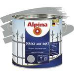 фото Эмаль по ржавчине Alpina Direkt auf Rost гладкая RAL 9006 серебрянная 0,75 л